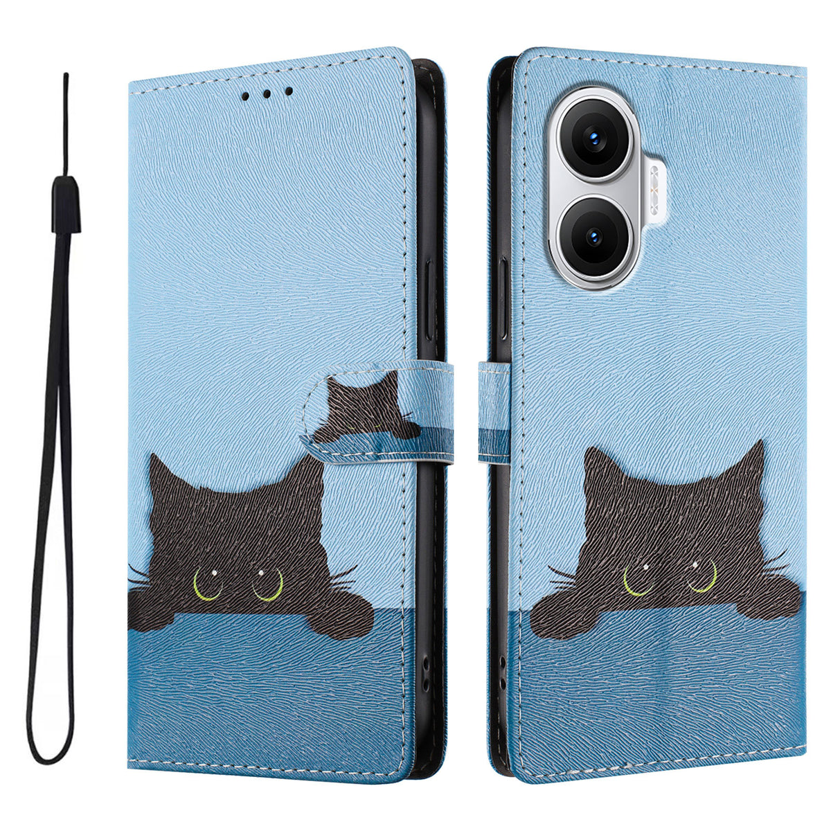 For Xiaomi Redmi Turbo 4 Pro 5G / Xiaomi Poco F7 5G Case Pattern Print PU Leather Wallet Phone Cover with Wrist Strap