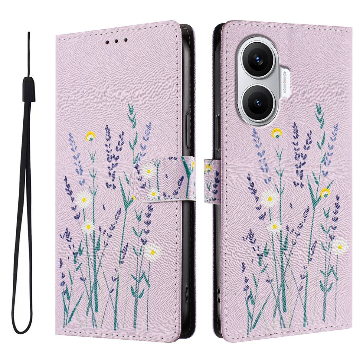 For Xiaomi Redmi Turbo 4 Pro 5G / Xiaomi Poco F7 5G Case Pattern Print PU Leather Wallet Phone Cover with Wrist Strap