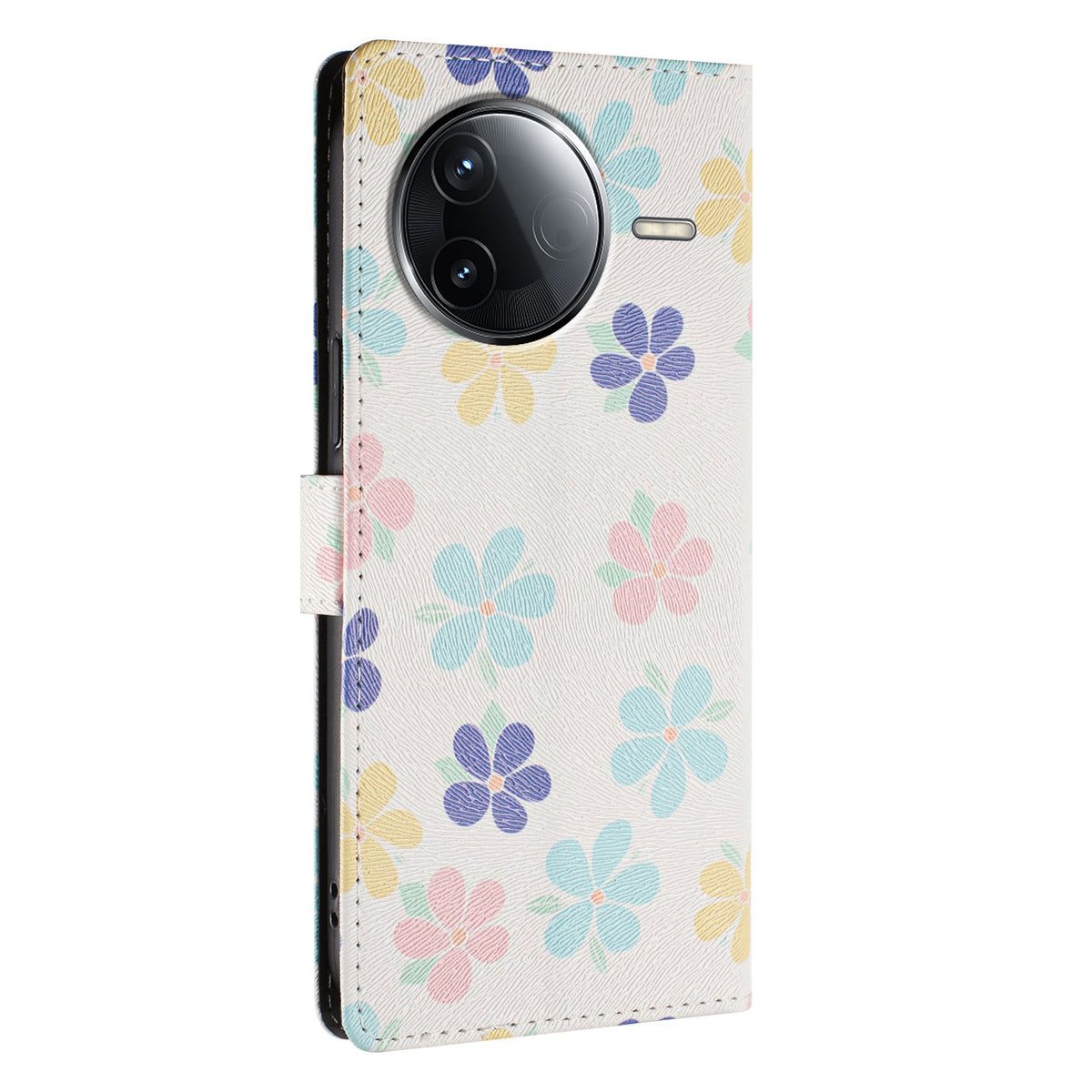 Etui til Xiaomi Poco F7 Pro 5G / Xiaomi Redmi K80 Pro 5G / Xiaomi Redmi K80 5G / Xiaomi Poco F7 Ultra 5G med mønstertryk, PU-læder og pungdesign med håndledsrem