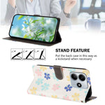 For Xiaomi Poco M7 Pro 5G / Xiaomi Redmi Note 14 5G Case Pattern Print PU Leather Wallet Phone Cover with Wrist Strap