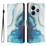 For Xiaomi Poco M7 Pro 5G / Xiaomi Redmi Note 14 5G Case Pattern Print PU Leather Wallet Phone Cover with Wrist Strap