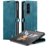 CASEME 013 Series for Samsung Galaxy Z Fold4 5G Shockproof PU Leather Wallet Case Magnetic Side Closure Stand Phone Cover