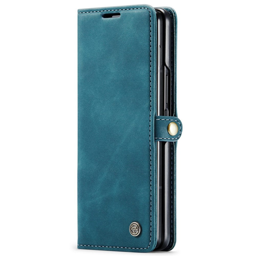 CASEME 013 Series for Samsung Galaxy Z Fold4 5G Shockproof PU Leather Wallet Case Magnetic Side Closure Stand Phone Cover