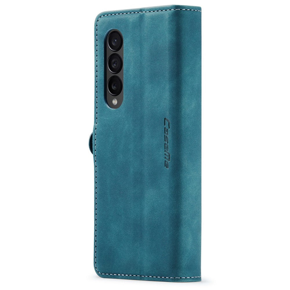 CASEME 013 Series for Samsung Galaxy Z Fold4 5G Shockproof PU Leather Wallet Case Magnetic Side Closure Stand Phone Cover