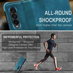 CASEME 013 Series for Samsung Galaxy Z Fold4 5G Shockproof PU Leather Wallet Case Magnetic Side Closure Stand Phone Cover