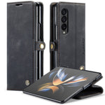 CASEME 013 Series for Samsung Galaxy Z Fold4 5G Shockproof PU Leather Wallet Case Magnetic Side Closure Stand Phone Cover