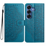 For Samsung Galaxy S26 Leather Case with Card Slots Mandala Pattern Phone Cover Stand