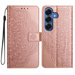 For Samsung Galaxy S26 Leather Case with Card Slots Mandala Pattern Phone Cover Stand