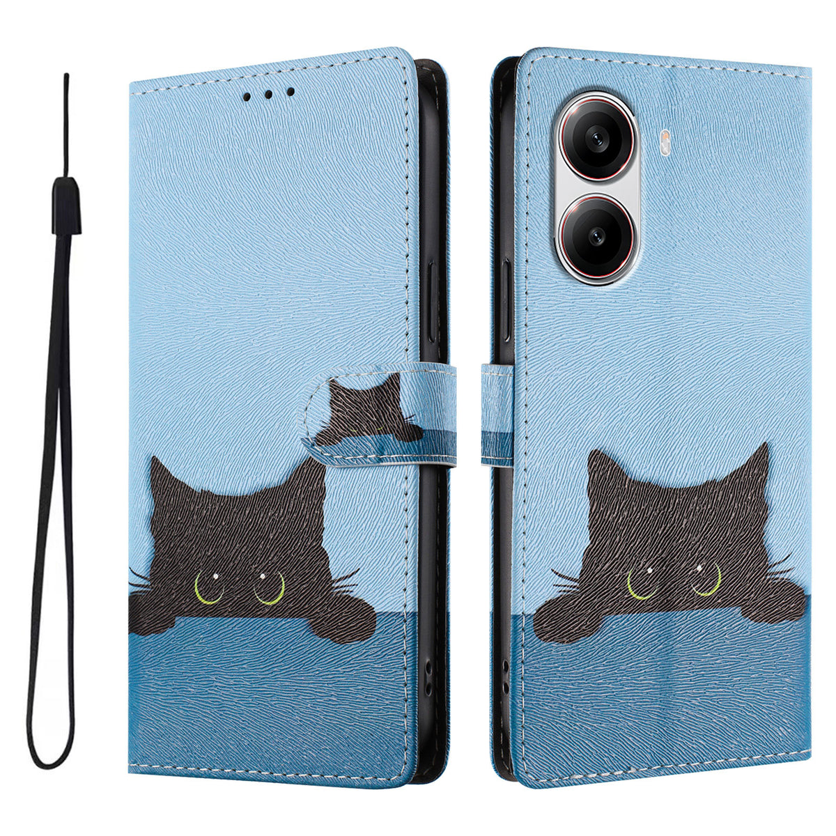 For Xiaomi Redmi Turbo 4 5G / Xiaomi Poco X7 Pro 5G Case Pattern Print PU Leather Wallet Phone Cover with Wrist Strap