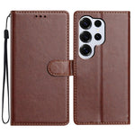 For Samsung Galaxy S26 Ultra Leather Case Wallet Stand Phone Cover with Handy Strap