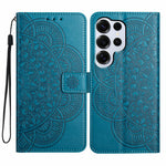For Samsung Galaxy S26 Ultra Leather Case with Card Slots Mandala Pattern Phone Cover Stand
