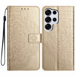 For Samsung Galaxy S26 Ultra Leather Case with Card Slots Mandala Pattern Phone Cover Stand