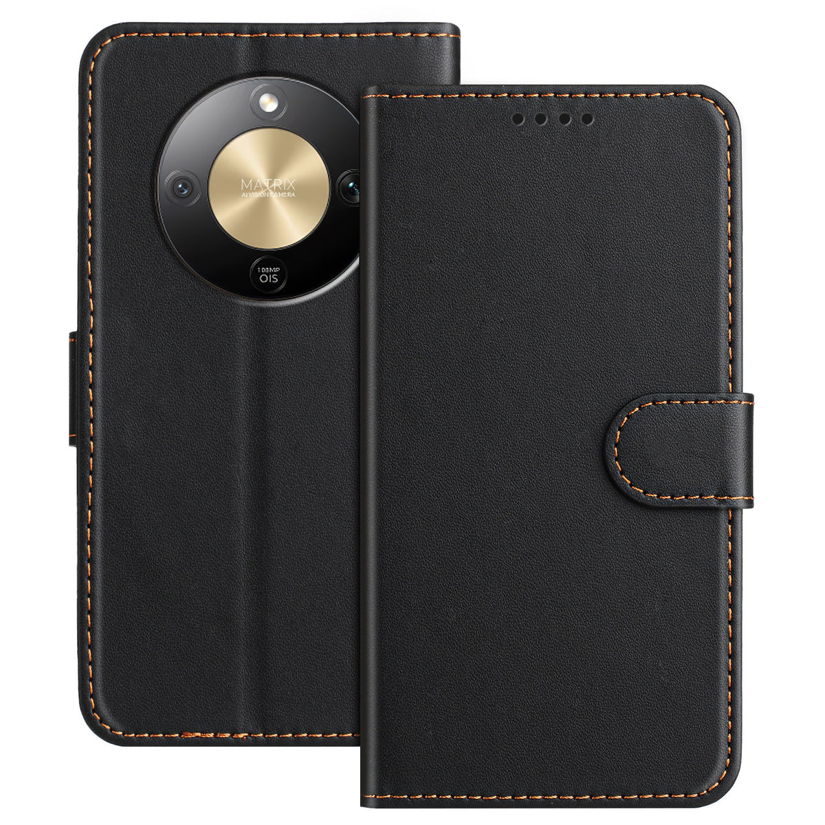 For Honor X9d 5G Leather Case Wallet Stand Solid Color Anti Drop Phone Cover