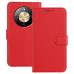 For Honor X9d 5G Leather Case Wallet Stand Solid Color Anti Drop Phone Cover