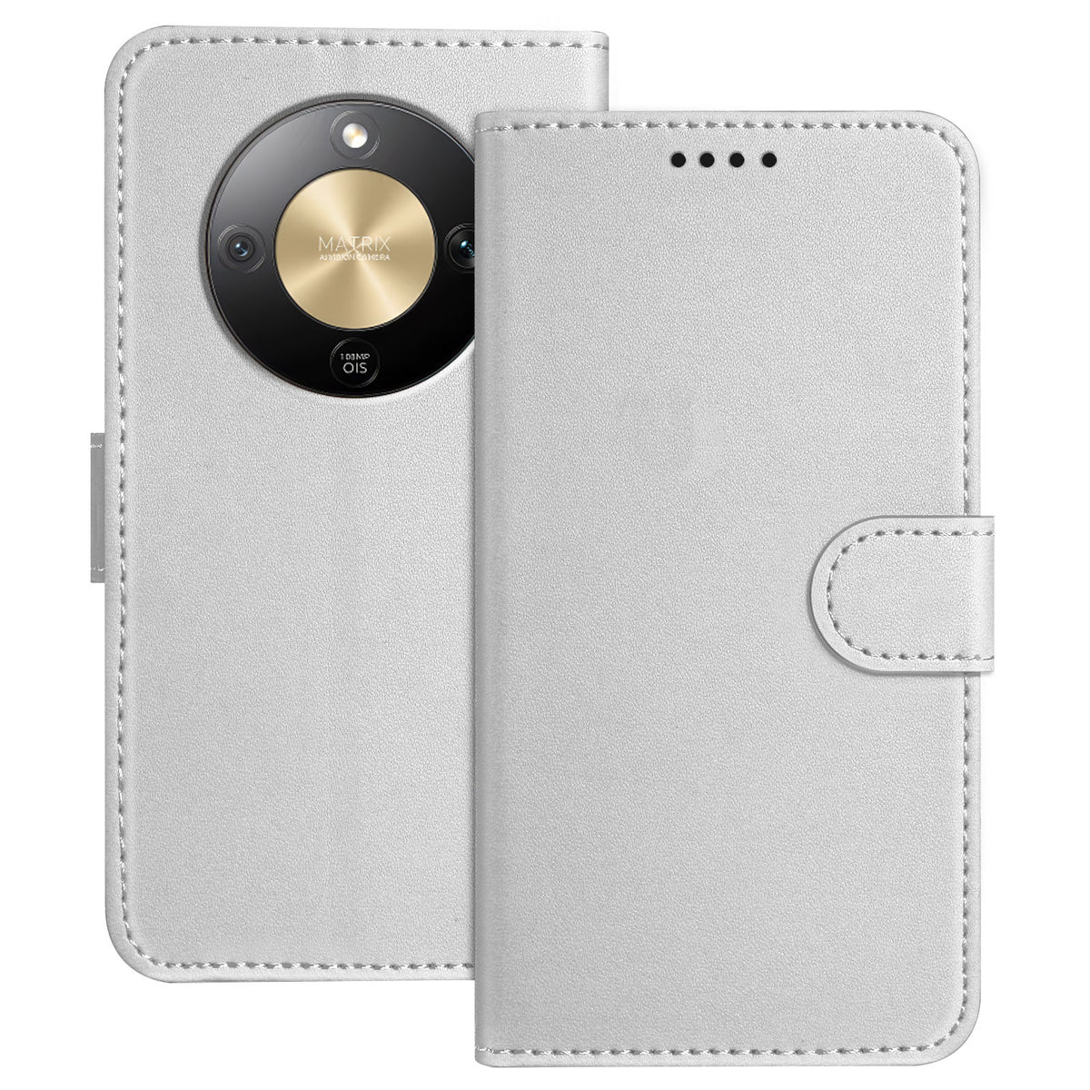 For Honor Magic8 Lite 5G / X9d 5G / X70 5G Læder Cover Pung Stativ Ensfarvet Anti-drop Telefoncover