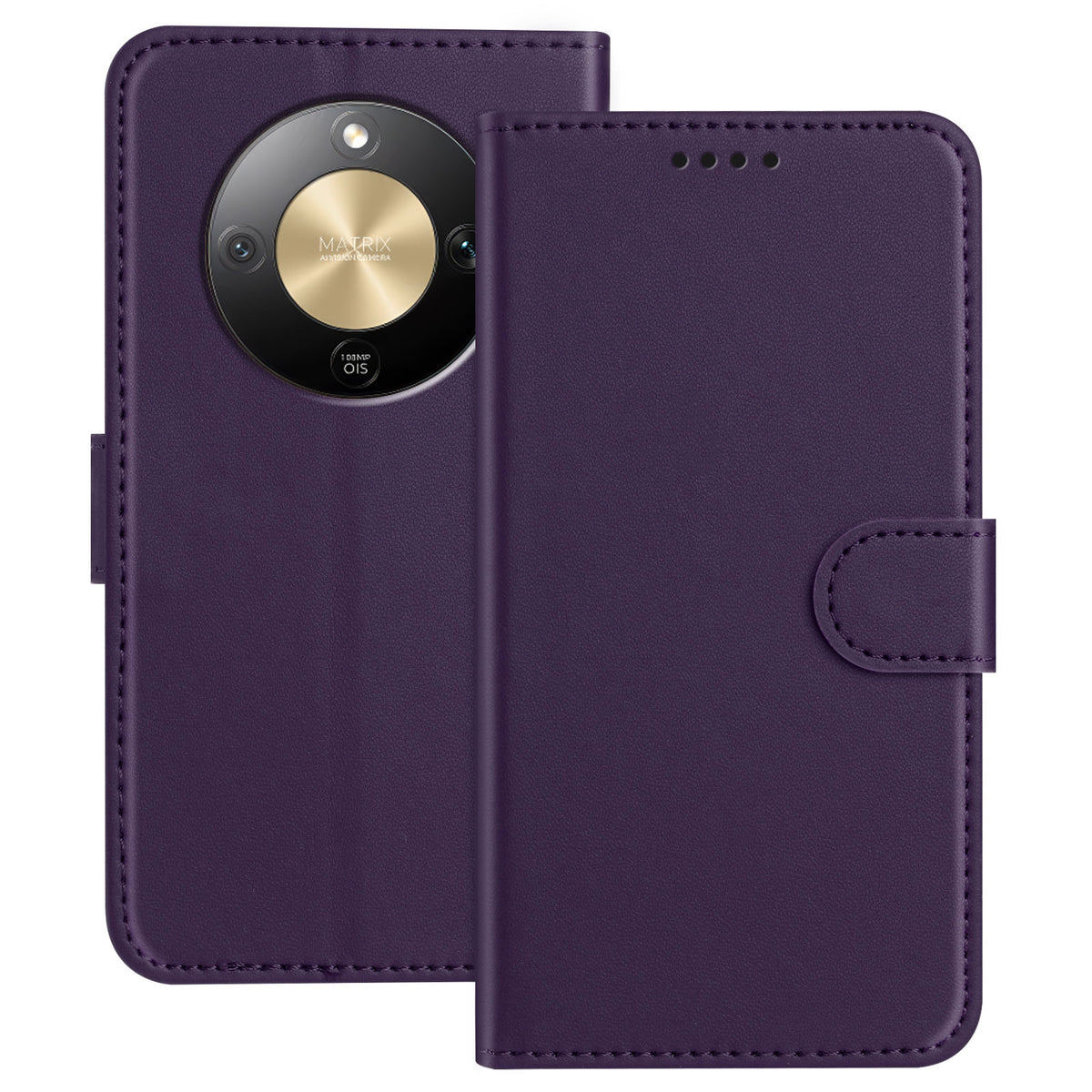 For Honor X9d 5G Leather Case Wallet Stand Solid Color Anti Drop Phone Cover