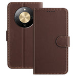 For Honor X9d 5G Leather Case Wallet Stand Solid Color Anti Drop Phone Cover