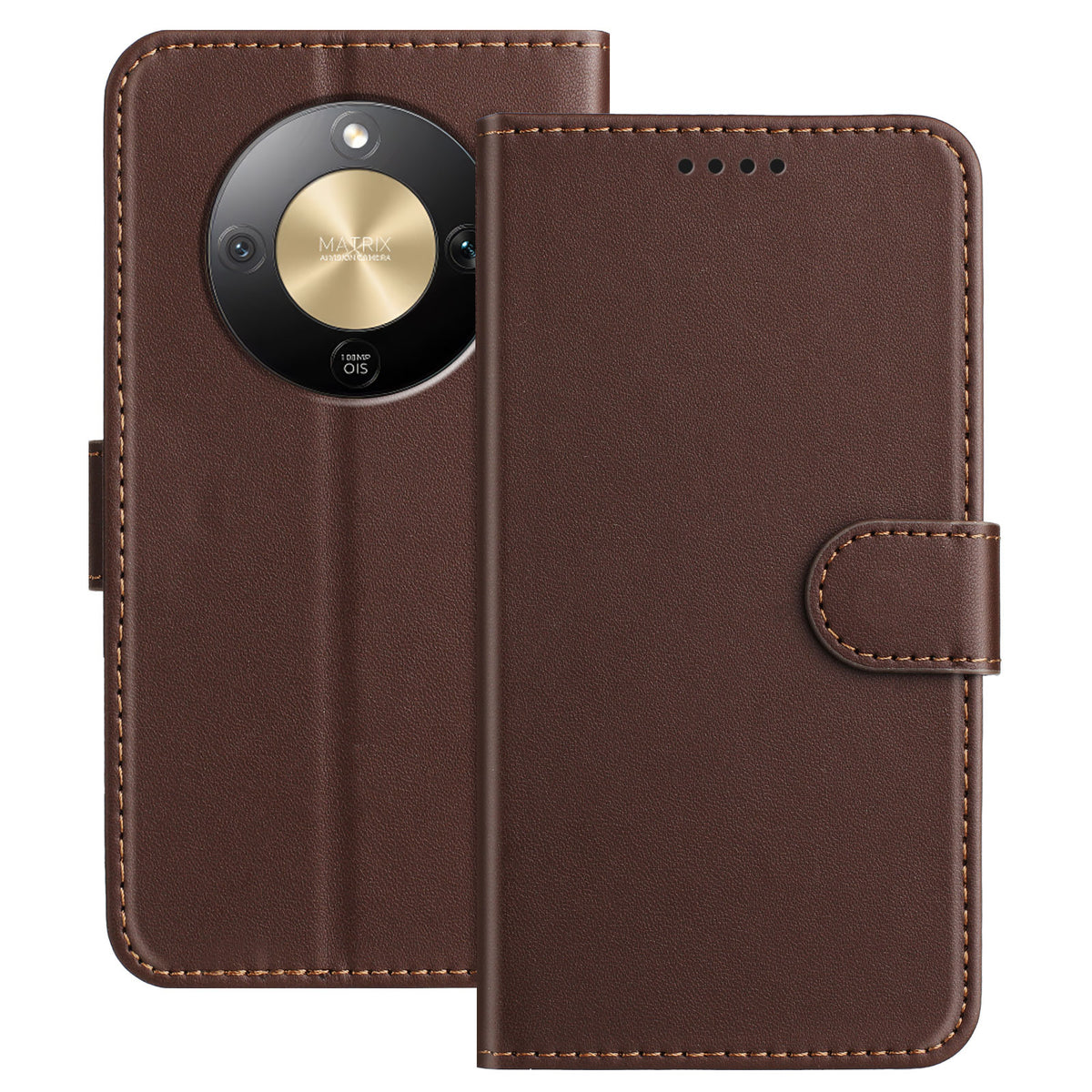 For Honor X9d 5G Leather Case Wallet Stand Solid Color Anti Drop Phone Cover