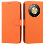 For Honor X9d 5G Leather Case Wallet Stand Solid Color Anti Drop Phone Cover