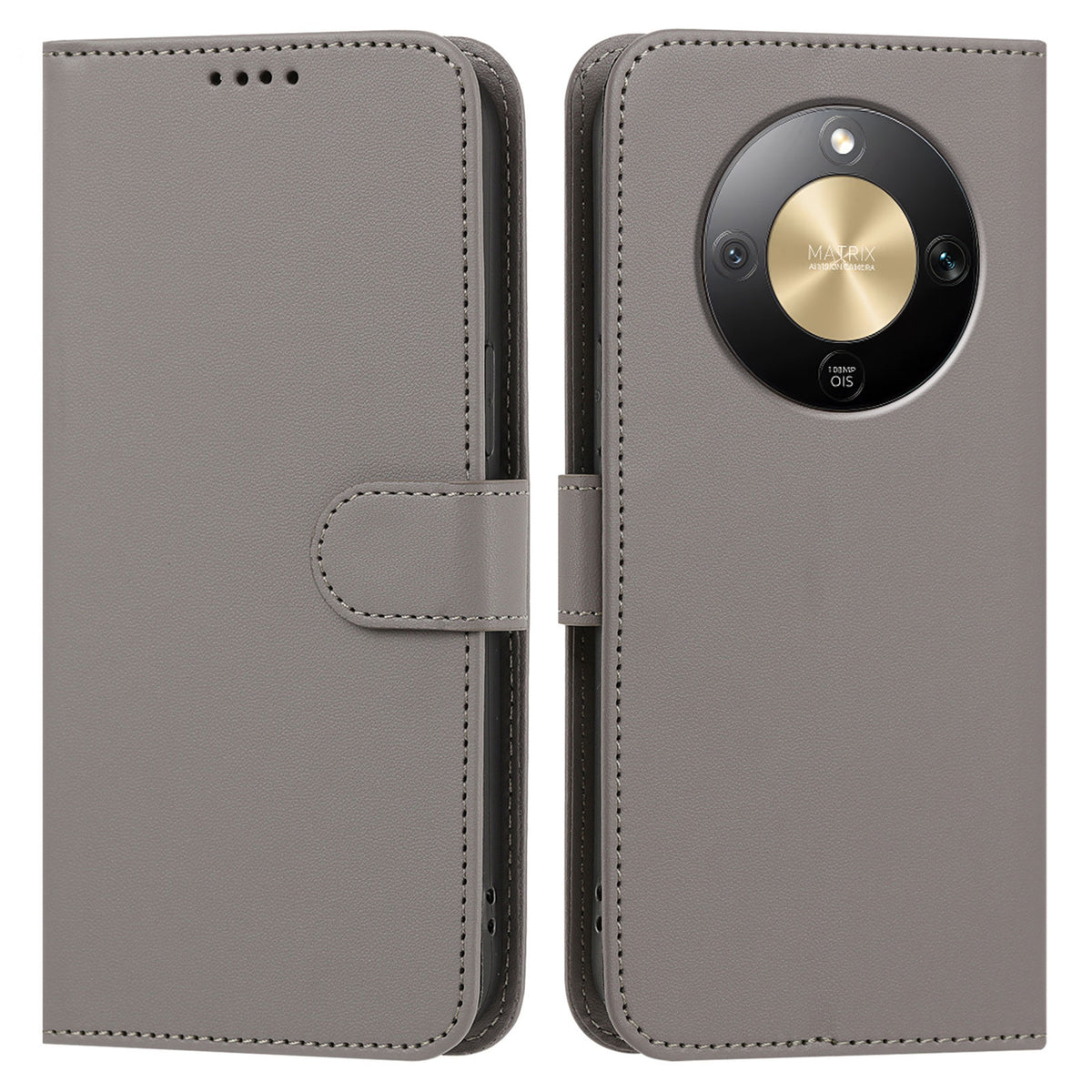 For Honor X9d 5G Leather Case Wallet Stand Solid Color Anti Drop Phone Cover