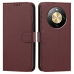 For Honor X9d 5G Leather Case Wallet Stand Solid Color Anti Drop Phone Cover