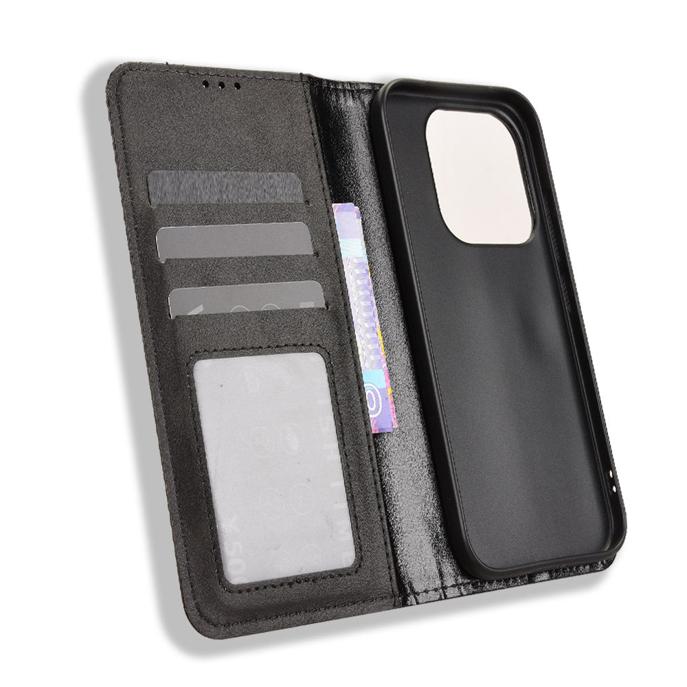For Xiaomi 17 Leather Case Wallet Stand Retro Texture Phone Cover