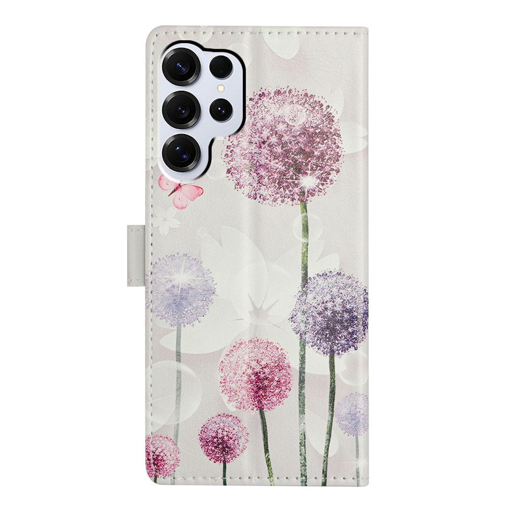 For Samsung Galaxy S26 Ultra Case Pattern Printing Wallet Stand Flip Leather Phone Cover with Strap
