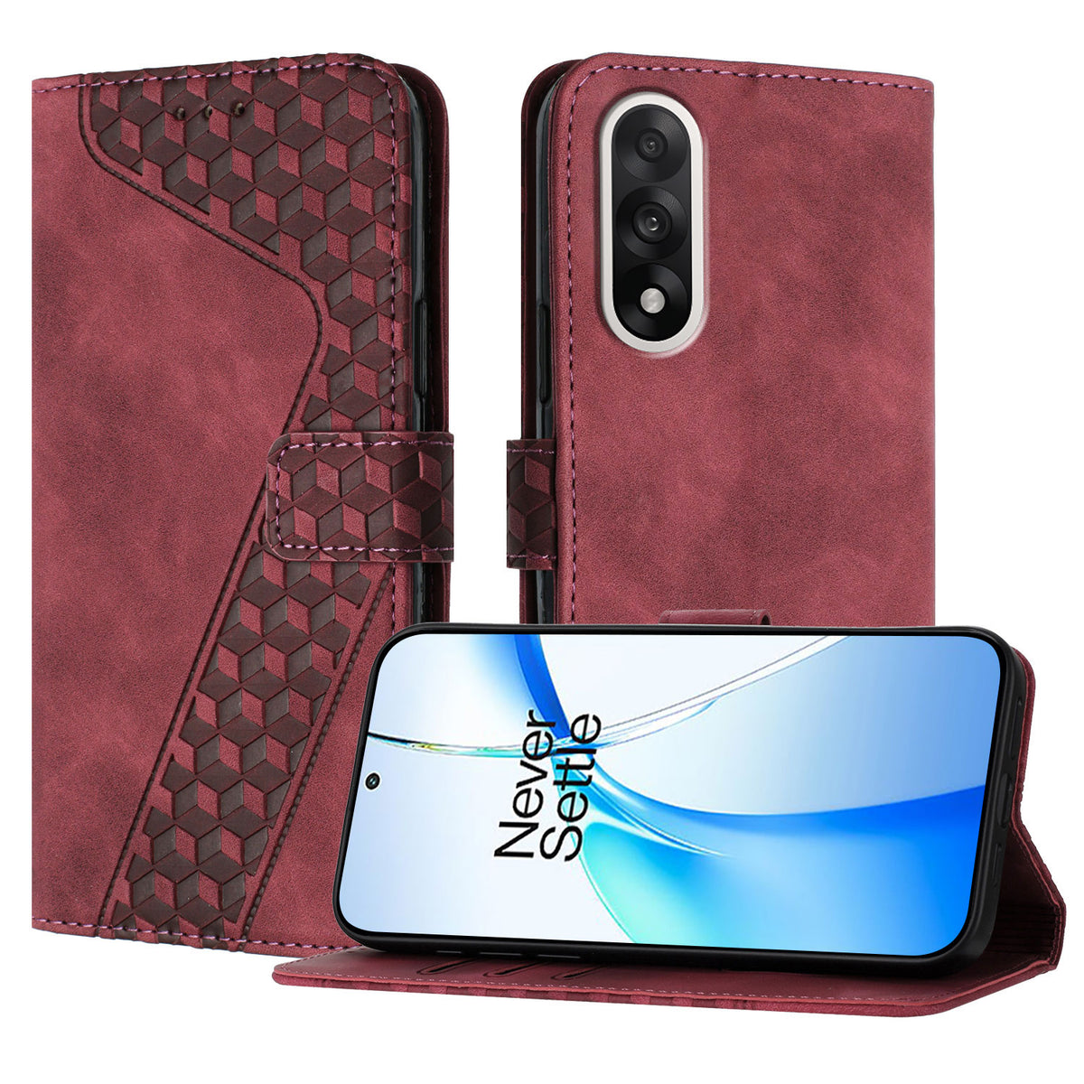 OnePlus Ace 5 Ultra 5G / OnePlus Nord 5 5G Läderfodral 7-format mönster Plånboksfodral Stötsäkert mobilfodral