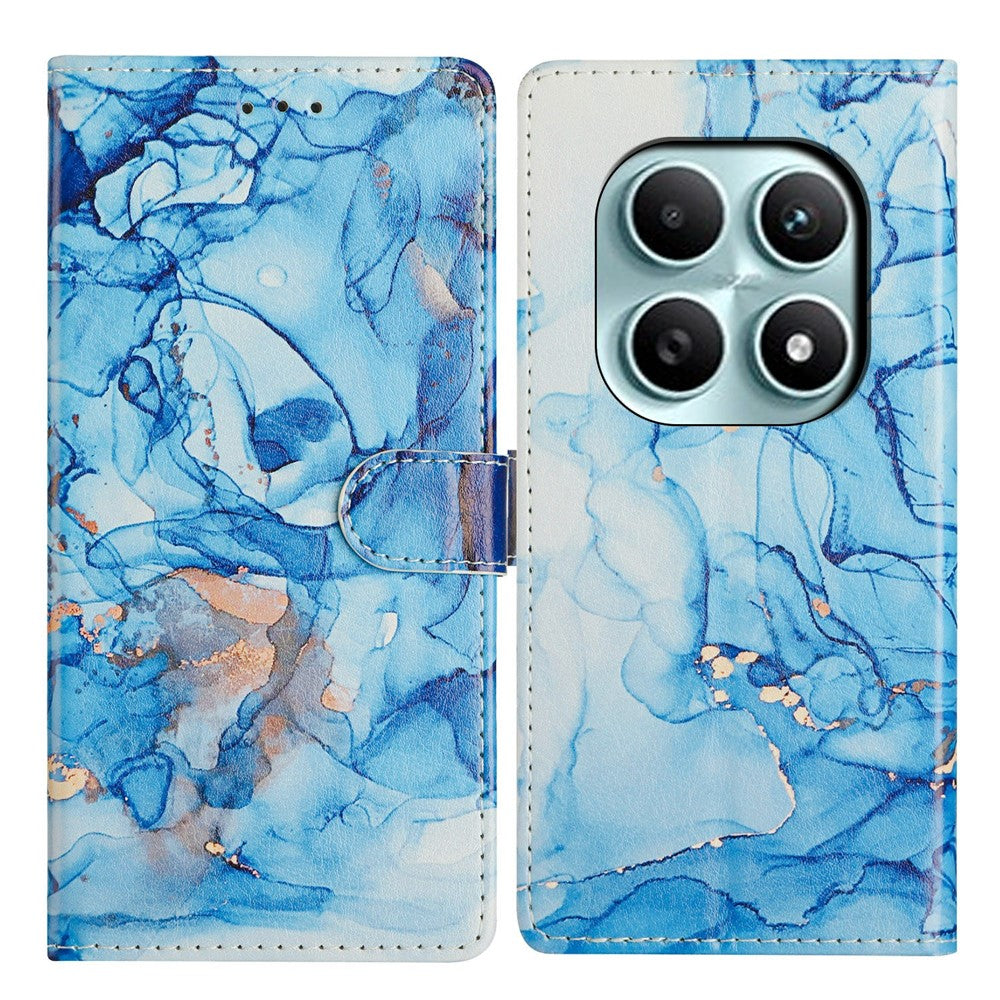 For Xiaomi Poco M8 5G / Redmi Note 15 5G (Global) Case Pattern Printing Wallet Stand Flip Leather Phone Cover with Strap