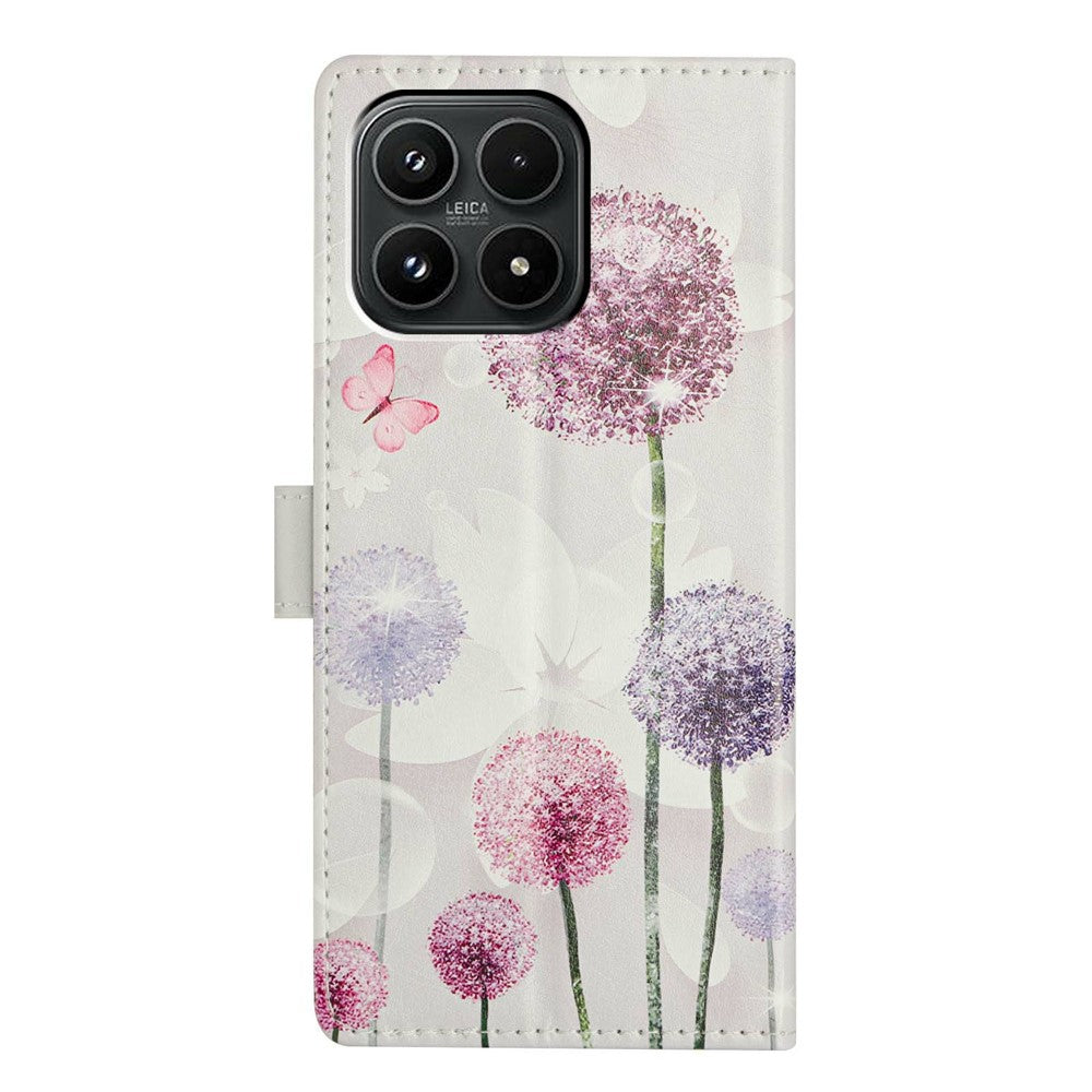 For Xiaomi 17 Case Pattern Printing Wallet Stand Flip Leather Phone Cover with Strap