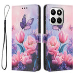 For Honor X7d 5G / Honor 400 Smart 4G Wallet Cover mønsterprint PU-læder telefoncover med snor