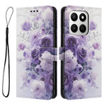 For Honor X7d 5G / Honor 400 Smart 4G Wallet Cover mønsterprint PU-læder telefoncover med snor