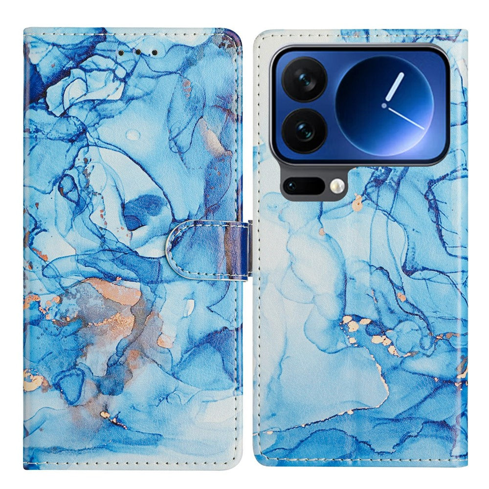 For Xiaomi 17 Pro Case Pattern Printing Wallet Stand Flip Leather Phone Cover with Strap