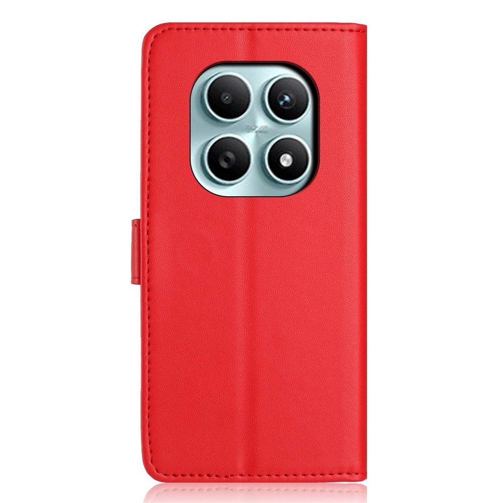 For Xiaomi Poco M8 5G / Redmi Note 15 5G (Global) Wallet Case with Strap / Multiple Card Slots Solid Color Leather Stand Phone Cover