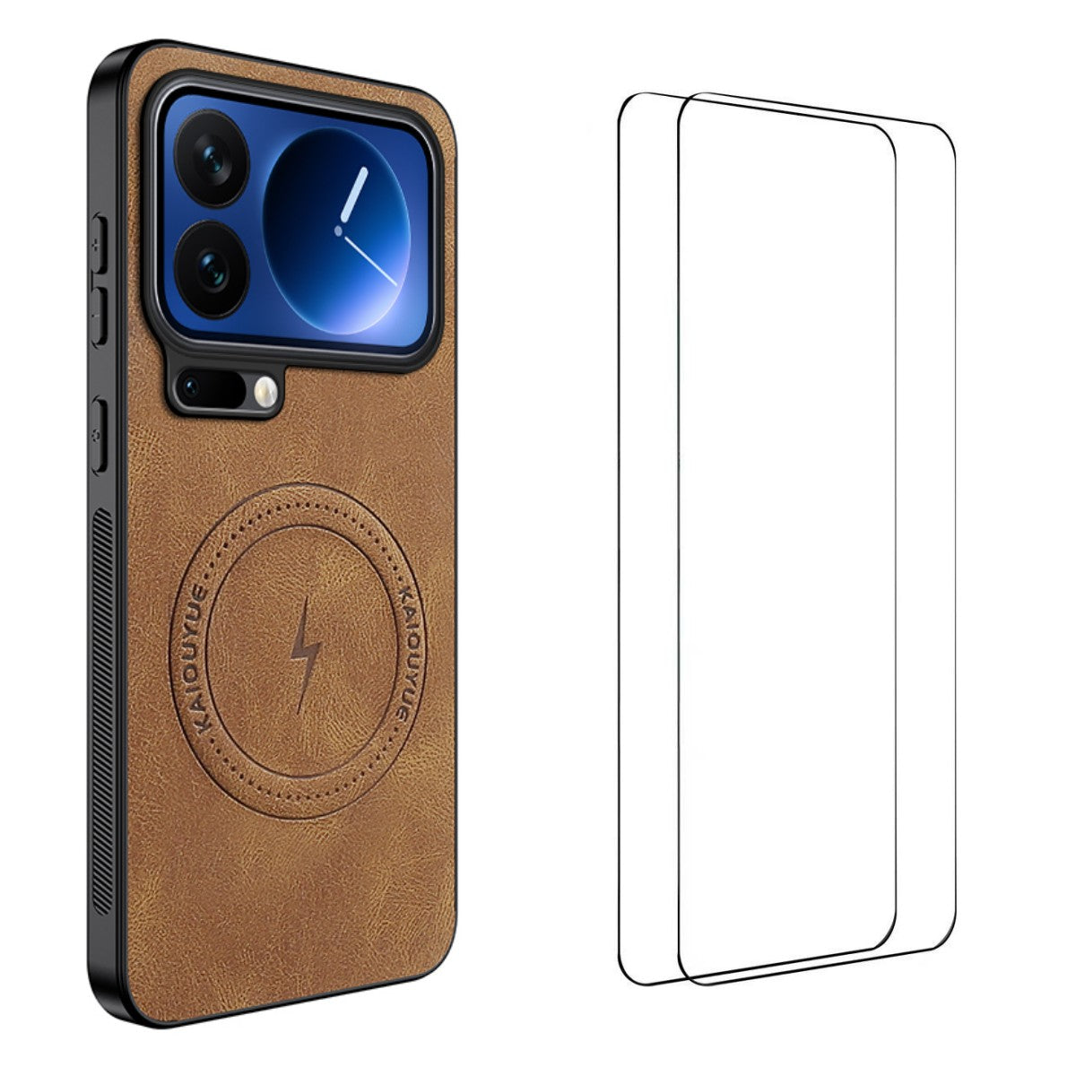 WANLONFENG For Xiaomi 17 Pro Magnetic Case  SD Series PC TPU Phone Cover with 2Pcs Screen Film