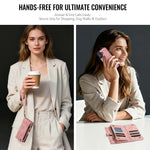 CASEME For iPhone 17 Phone Cases 008 Leather Cover with Detachable Wallet and Strap