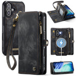 CASEME For iPhone 17 Phone Cases 008 Leather Cover with Detachable Wallet and Strap