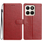 For Honor X7d 5G Leather Case Wallet Stand Phone Cover with Handy Strap