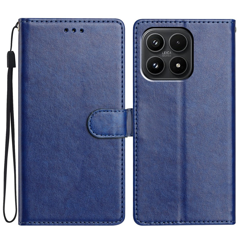 For Xiaomi 17 Leather Case Wallet Stand Phone Cover with Handy Strap