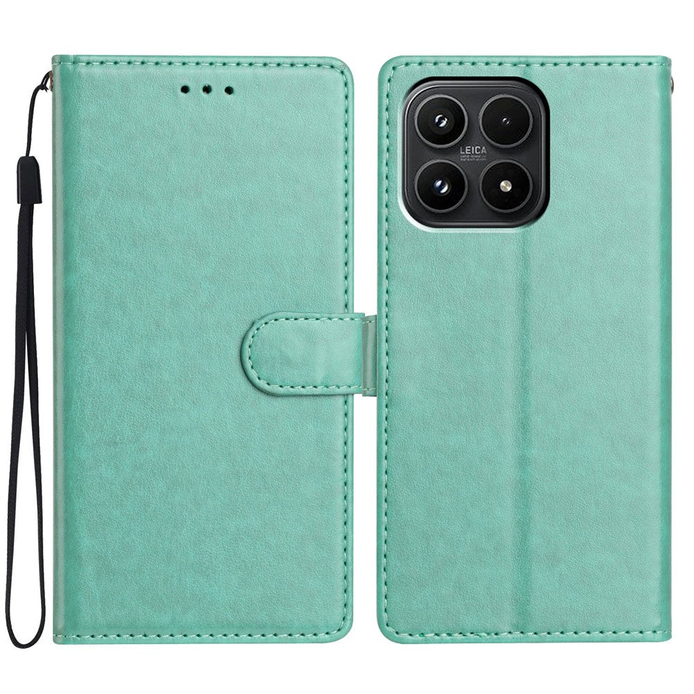 For Xiaomi 17 Leather Case Wallet Stand Phone Cover with Handy Strap