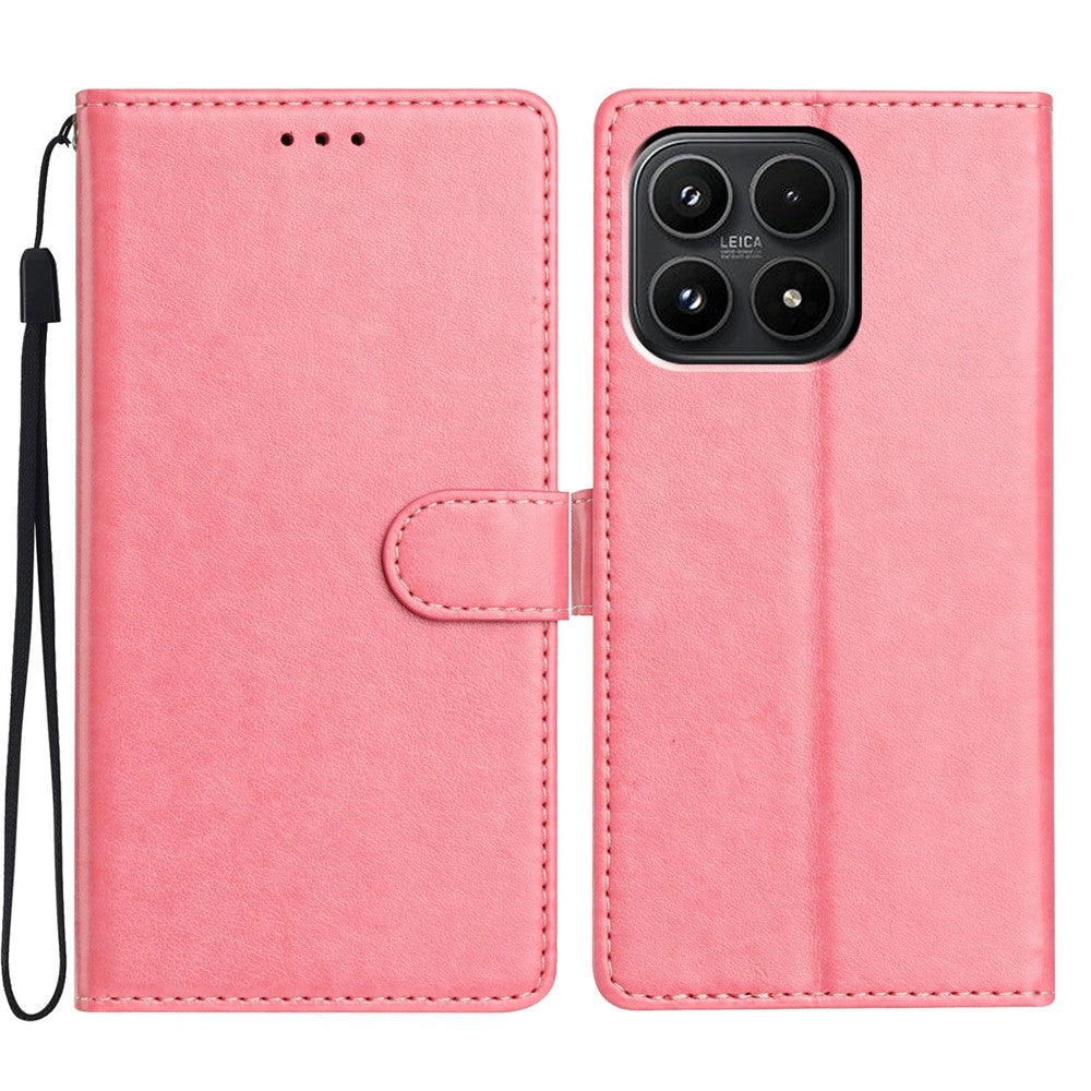 For Xiaomi 17 Leather Case Wallet Stand Phone Cover with Handy Strap
