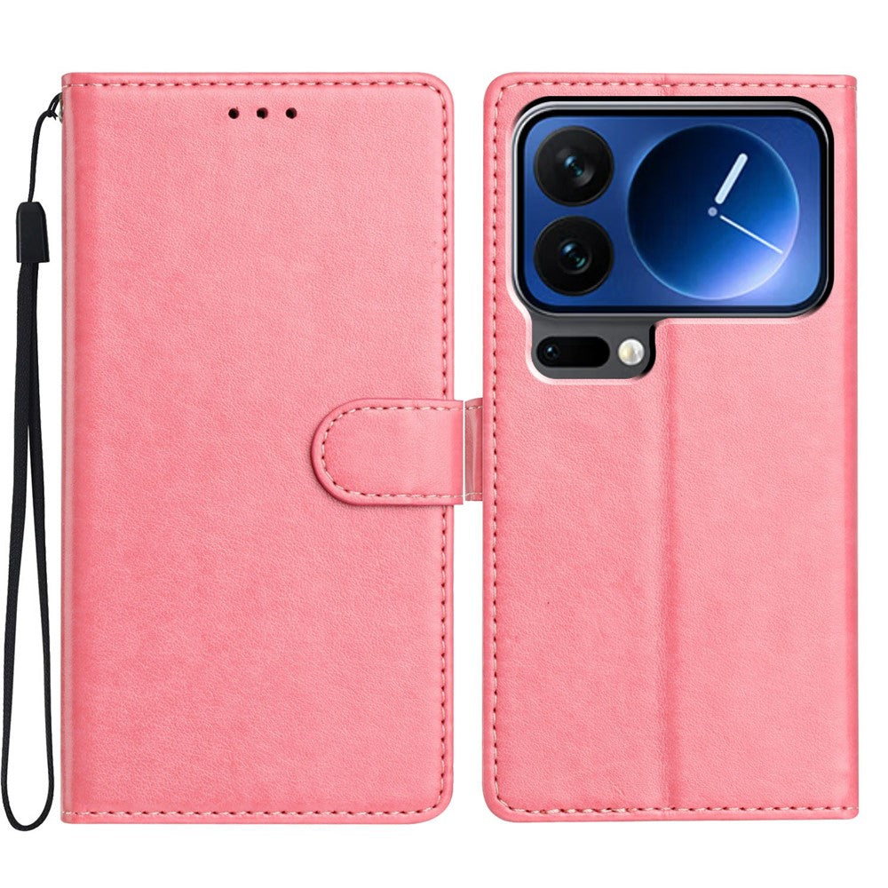 For Xiaomi 17 Pro Max Leather Case Wallet Stand Phone Cover with Handy Strap