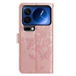 For Xiaomi 17 Pro Case Butterfly Imprinted Wallet Stand PU Leather Flip Phone Cover with Strap