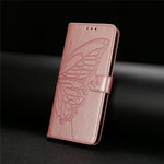 For Xiaomi 17 Pro Max Case Butterfly Imprinted Wallet Stand PU Leather Flip Phone Cover with Strap