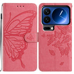 For Xiaomi 17 Pro Max Case Butterfly Imprinted Wallet Stand PU Leather Flip Phone Cover with Strap