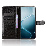 For Oppo F31 Pro+ 5G  /  A6 GT 5G Wallet Case Dot Pattern Imprint PU Leather Phone Cover with Wrist Strap