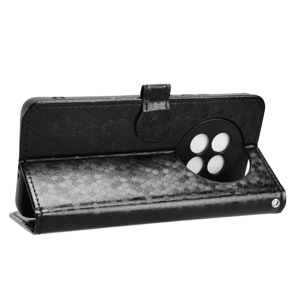 For Oppo F31 Pro+ 5G  /  A6 GT 5G Wallet Case Dot Pattern Imprint PU Leather Phone Cover with Wrist Strap