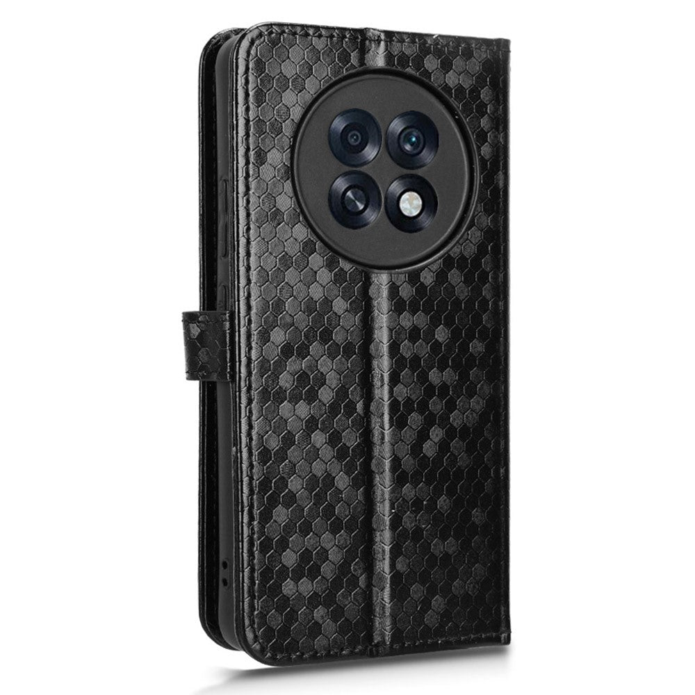 For Oppo F31 Pro+ 5G  /  A6 GT 5G Wallet Case Dot Pattern Imprint PU Leather Phone Cover with Wrist Strap
