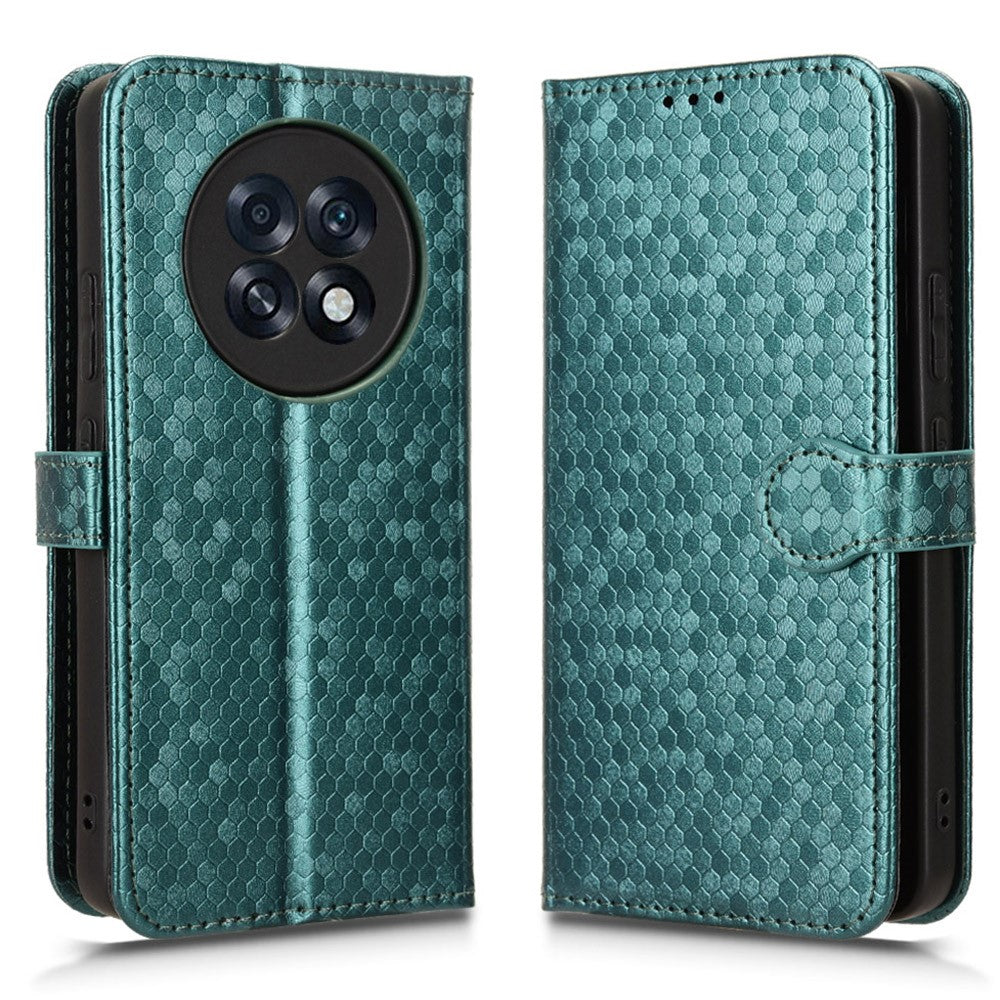 For Oppo F31 Pro+ 5G  /  A6 GT 5G Wallet Case Dot Pattern Imprint PU Leather Phone Cover with Wrist Strap