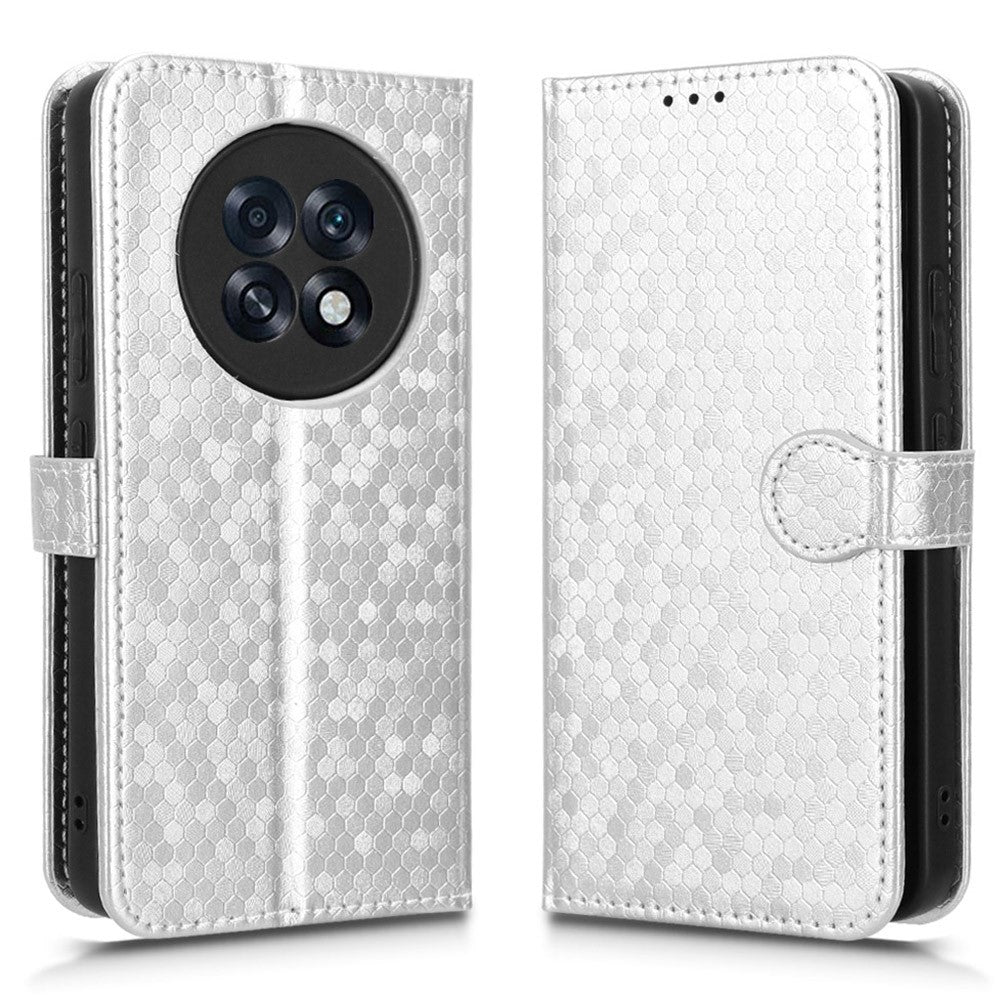 For Oppo F31 Pro+ 5G  /  A6 GT 5G Wallet Case Dot Pattern Imprint PU Leather Phone Cover with Wrist Strap